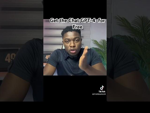 How to get the Chat GPT 4 for free #makemoneyonlinewithchatgpt #tech #capcuttutorial #onlinehustletv