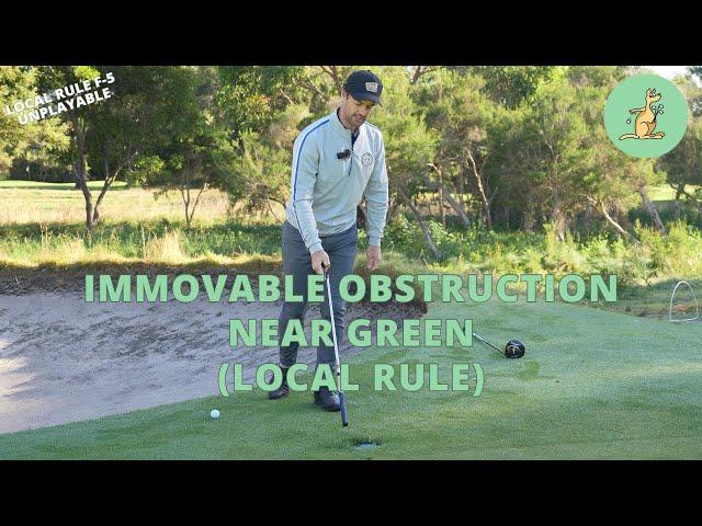 Local Rule for Immovable Obstruction Near Green - Golf Rules Explained