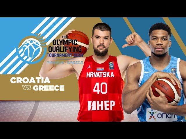 Greece vs. Croatia 2024 FIBA Olympic Qualifying Tournament FINAL Highlights