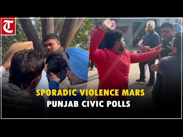 Sporadic violence mars Punjab civic polls; AAP, SAD, BJP workers lock horns in Patiala