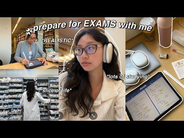 STUDY VLOG  PRODUCTIVE & REALISTIC days preparing for EXAMS: long study days, self care & new nails