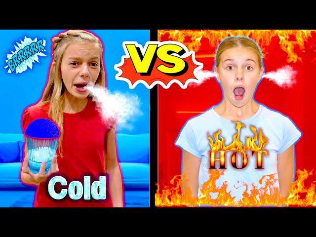 FroZen Hot vs Cold Sisters With Lizzy & Savannah!