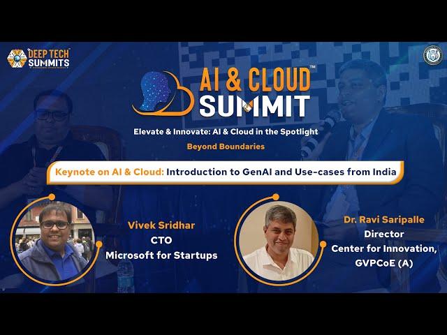 DeepTech Summits || AI Cloud Summit'24 || KNI on Introduction to GenAI and Use-cases from India