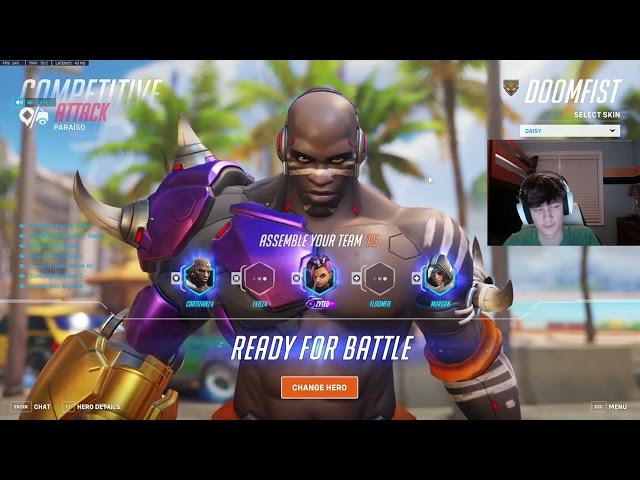 POTG! CARTIFAN DOMINATING DOOMFIST GAMEPLAY - TOP 500 - OVERWATCH 2 SEASON 14 PARAISO