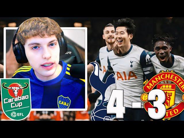 DAVOO XENEIZE REACCIONA Y OPINA DE TOTTENHAM 4 MAN UNITED 3 | ROBARON AL MANCHESTER EN CARABAO CUP