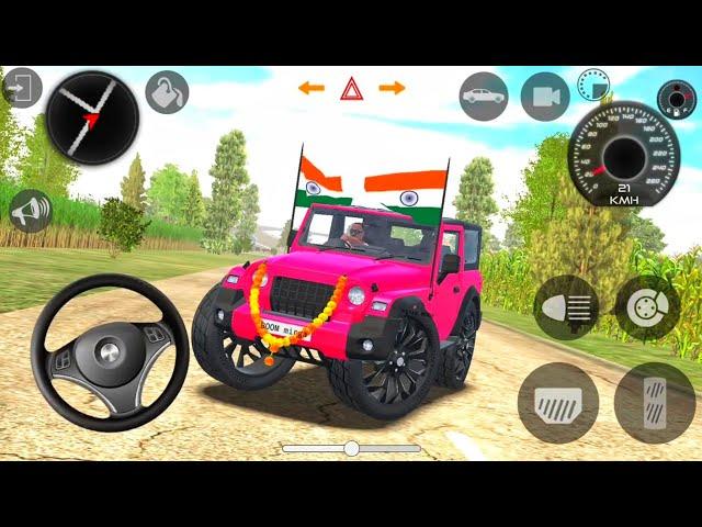 Dollar Song Sidhu Musewala Real Indian New Mode pink Thar Offroad Village Driving Gameplay Part33