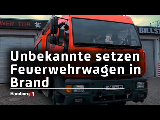 Feuerwehrwagen in Billstedt in Brand gesetzt