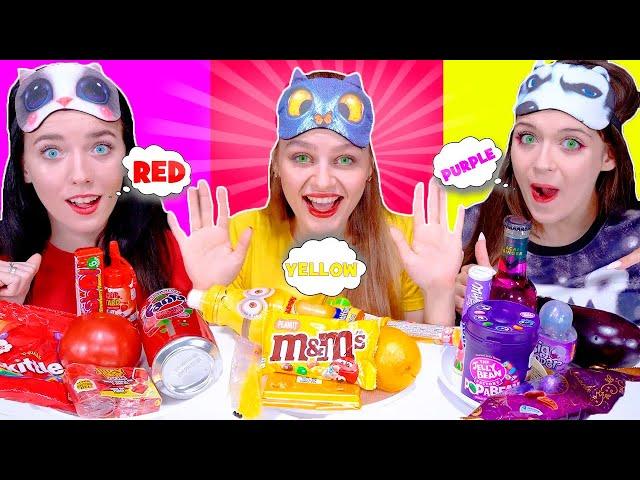 ASMR Blue, Pink, Yellow, Purple Candy Race Full Video