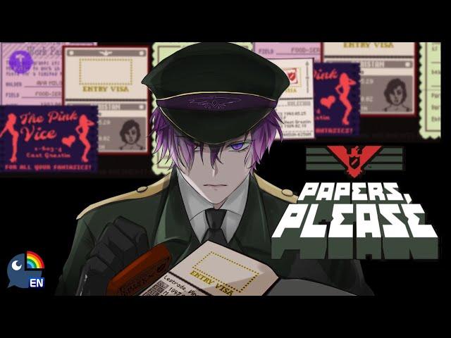 【PAPERS, PLEASE】keep it moving, no pushing in line【NIJISANJI EN | Uki Violeta】