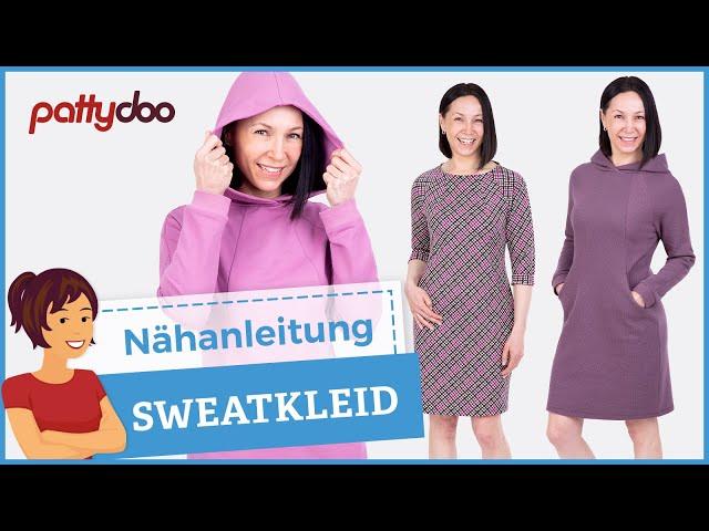 Kleid mit Kapuze, Taschen & Teilungsnähten nähen | Lässiges Hoodiekleid oder elegantes Businesskleid