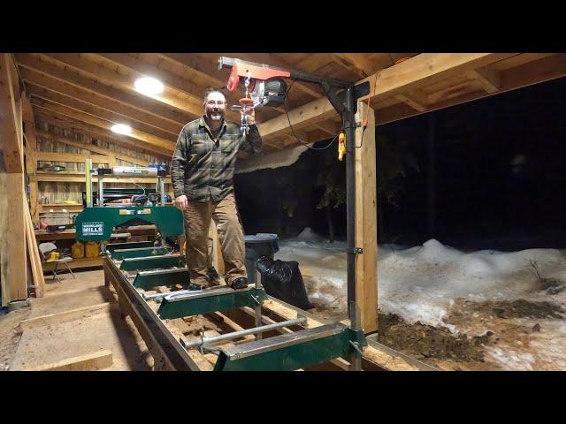 SOMETHING Had To CHANGE - Installing A WINCH For The Sawmill // More Improvements And Milling Logs