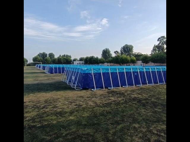 BGO Foldable PVC Tarpaulin Swimming Pool Metal Frame Swimming Pond