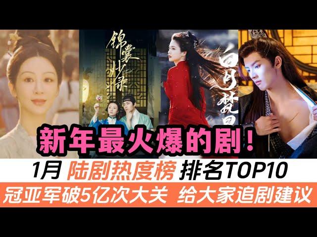 2025開年最火爆的陸劇TOP10！白鹿古裝新劇只排第五！連楊紫《國色芳華》也只拿到亞軍！央視狂推的古裝探案劇《錦囊妙錄》竟意外上榜！而冠軍的觀看量已突破5億大關！