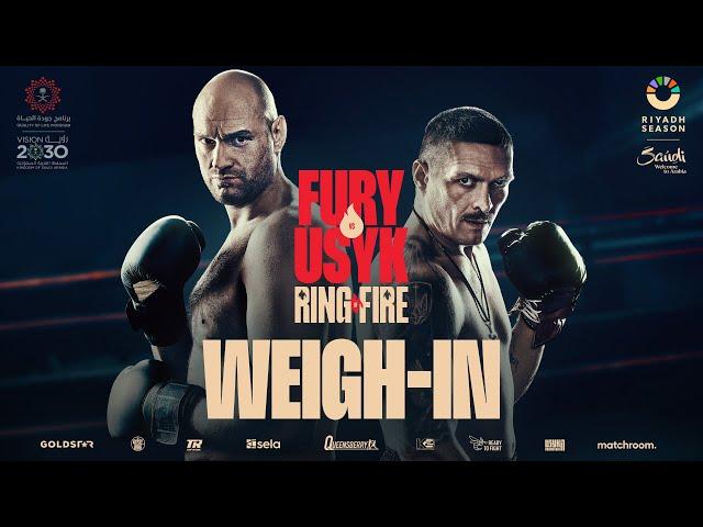 Tyson Fury vs Oleksandr Usyk Weigh-In LIVE | UNDISPUTED heavyweight championship  #RiyadhSeason