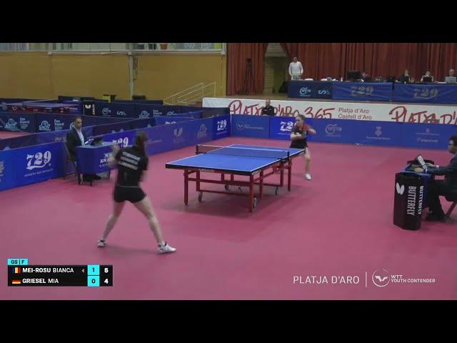 Mia Griesel (GER) vs Bianca Mei Rosu (ROU) | U19 Final | 2024 WTT Youth Contender Platja d'Aro