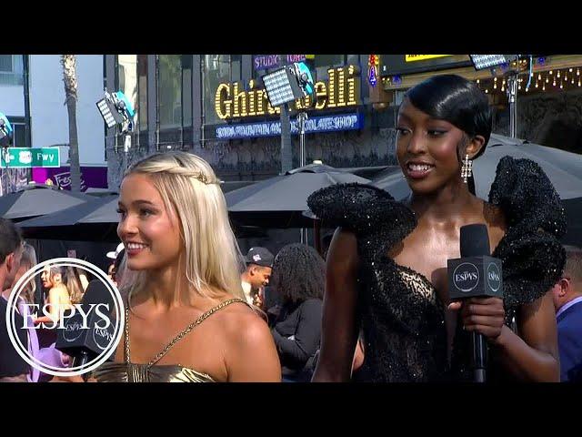 Livvy Dunne & Flau'jae Johnson share the joy of LSU athletics (@ultabeauty) | ESPYS Red Carpet Show