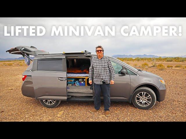 A LIFTED Minivan Camper Conversion?! (Honda Odyssey Tour)