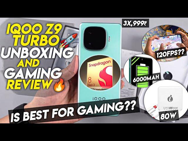 IQOO Z9 TURBO UNBOXING•IQOO Z9 TURBO BGMI/PUBG TEST IN 2024•120FPS GAMING REVIEW•IQOO Z9 TURBO