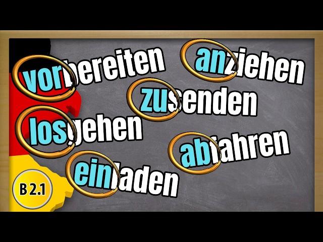 The meaning of German prefixes for Separable Verbs | Trennbare Verben