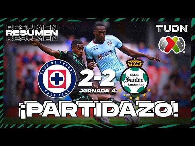 Resumen y goles | Cruz Azul 2-2 Santos | AP2023-J4 | Liga Mx | TUDN