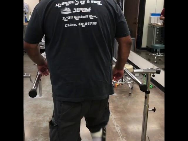 New below knee bilateral Amputee Walking!