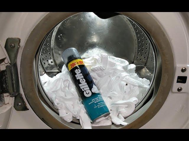 Experiment - Shaving Foam - in a Washing Machine - Centrifuge