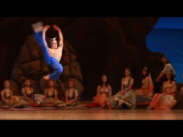 Huge ballet jumps!  Sergei Polunin owns the Rivoltade