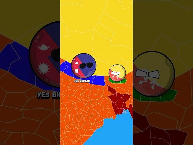 Bhutan try to attack india #countryballs