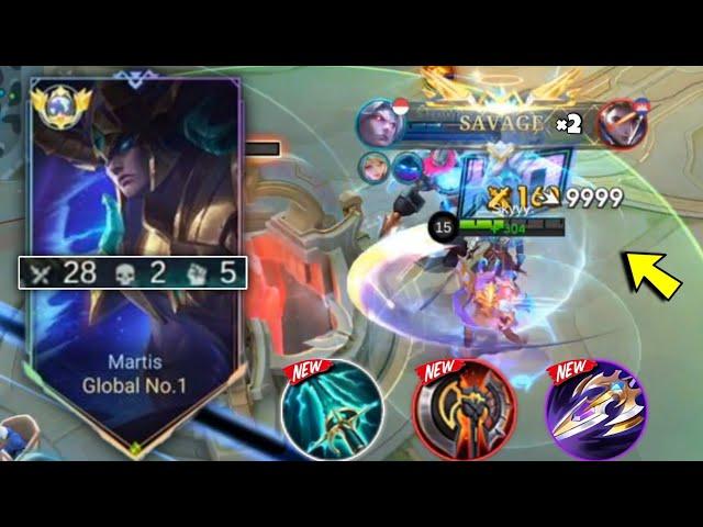 DOUBLE SAVAGE + 28 KILL! MARTIS PERFECT & SUPER AGGRESSIVE GAMEPLAY!! ( NEW BEST BUILD 2024 ) MLBB