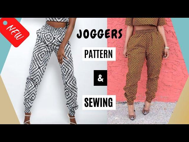 Joggers Pattern drafting and Sewing Tutorial || with pockets || DIY || pant tutorial