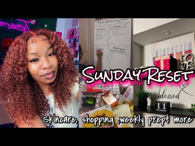 SUNDAY REST ROUTINE| SKINCARE ROUTINE ,GROCERY SHOPPING, PLANING A PRODUCTIVE WEEK & MORE