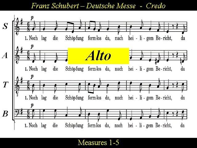 Schubert - Deutsche Messe - D872-3 Credo -  Alto