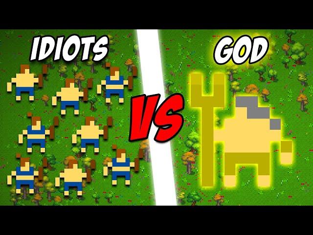 Can 1,000 Idiots Beat One GOD? - Worldbox