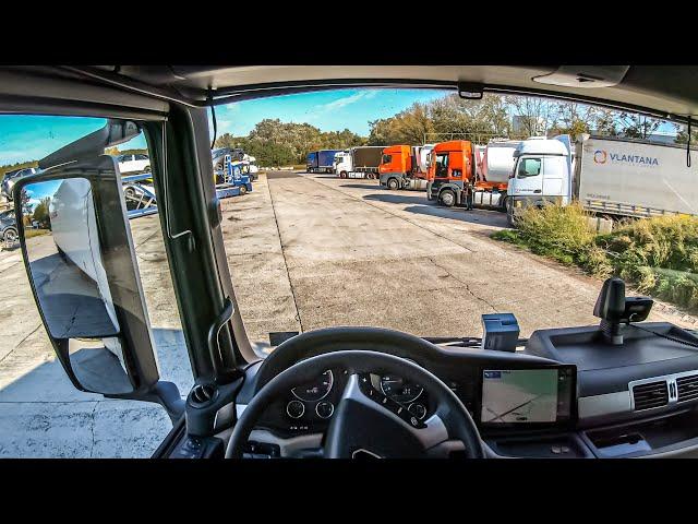 POV Truck Driving MAN TGX 470     Crossing borders France Germany  cockpit view 4K