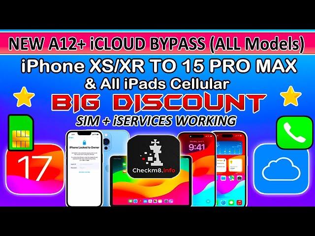 LATEST Checkm8 Tools A12+ iCloud Bypass with Signal/Sim iOS 17.5.1 iPhone XR/XS to 12/13 Pro Max