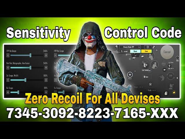 PUBG/BGMI ZERO RECOIL SENSITIVITY SETTINGS | BGMI SENSITIVITY CODE | PUBG MOBILE | BGMI.