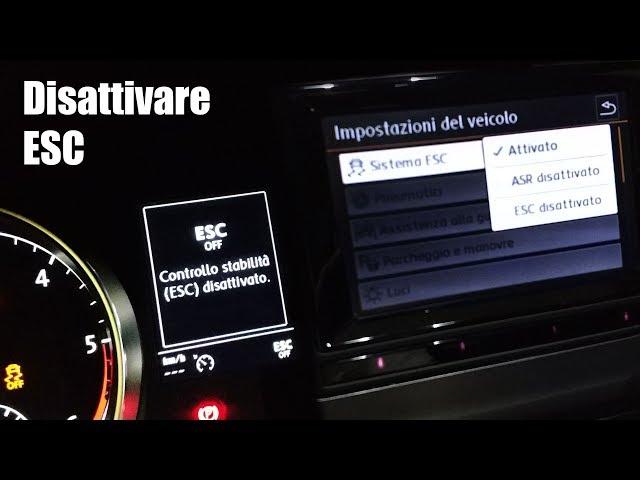 Disattivazione completa ESP (Controllo Trazione) su Volkswagen Golf 7