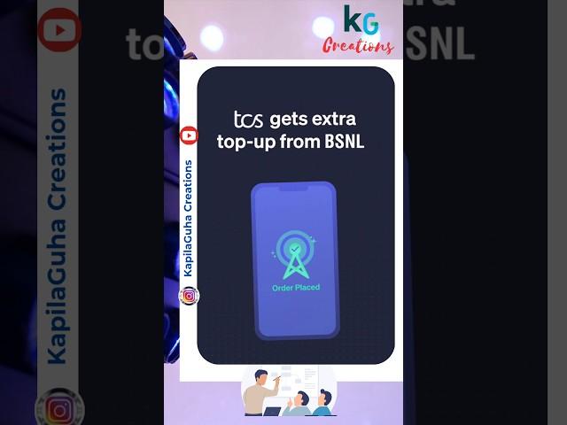 TCS Bags ₹2,903 Cr BSNL Deal! | Big Order, Small Impact? #kapilaguhacreations