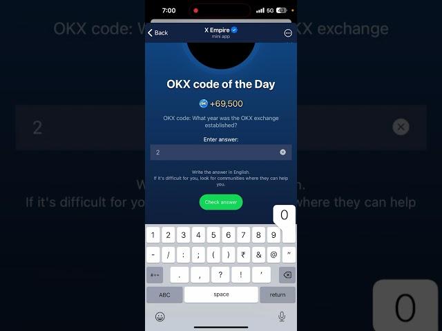 OKX code: What year was the OKX exchange established? | OKX Code Of The Day X Empire Okx Code 12 Oct