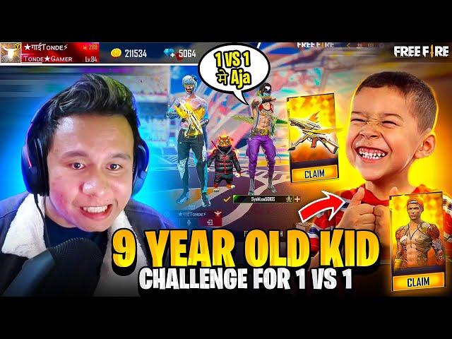 9 Years Kid Challenged me For 1 Vs 1  Tonde Gamer - Garena Free Fire