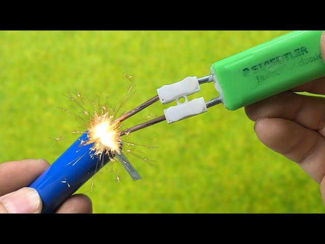 How To Make A Simple Spot Welding Machine using battery! DiyTechTrends