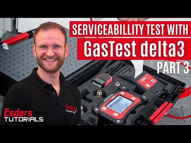 How do I carry out a serviceability test with the GasTest delta3? -Documentation