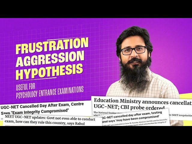 Frustration Aggression Hypothesis | John Dollard, Neal Miller | Psychology Entrance Exam topic