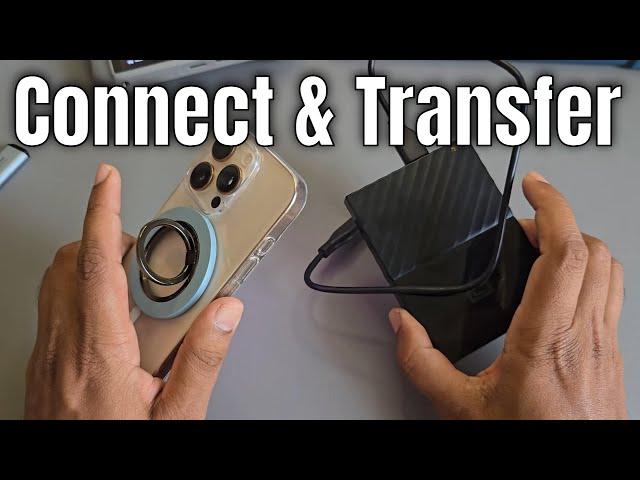 How to connect SSD to iPhone 16 pro/16Pro Max