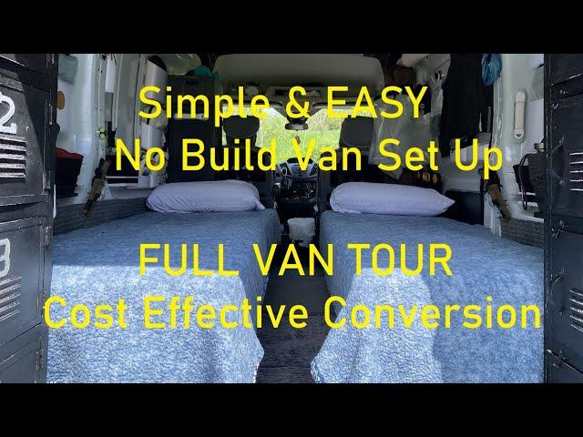 Simple & EASY No Build Van Set Up: FULL VAN TOUR! Our Cost Effective Camper Conversion