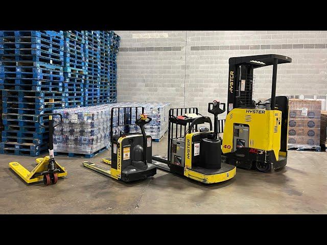 Warehouse Jacks and Forklifts We Use Hyster