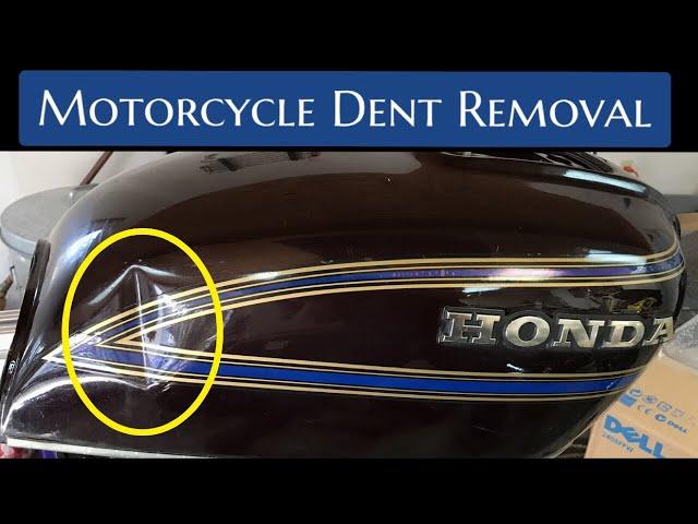 Motorcycle Dent Removal - Paintless Dent Repair on a Vintage 1978 Honda CB550 Gas Tank