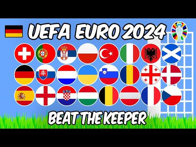 Beat The Keeper - UEFA EURO 2024 - Algodoo Marble Race