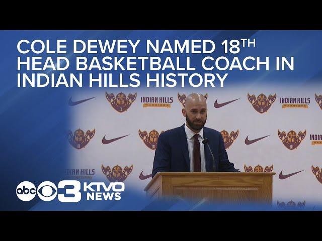 Cole Dewey named 18th Head Basketball Coach in Indian Hills History