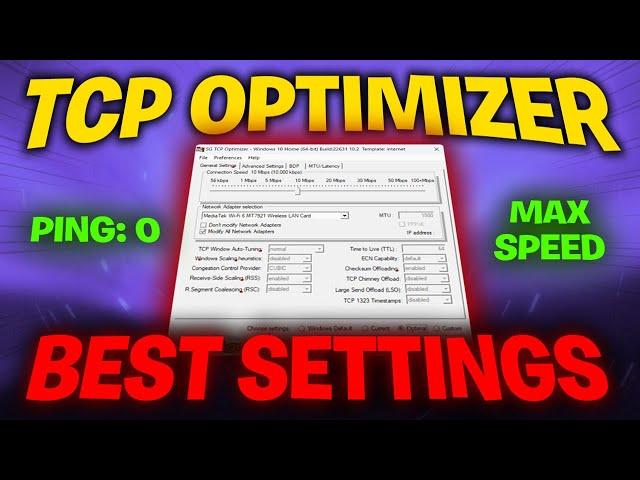 TCP Optimizer - Best settings for Gaming to Increase speed and reduce ping, delay!